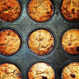 muffins in baking tin for home catering