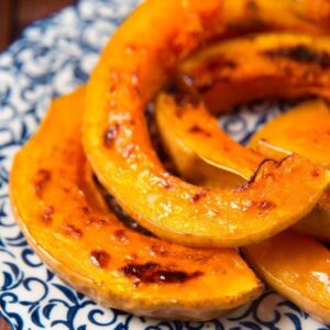 Roast pumpkin on a plate